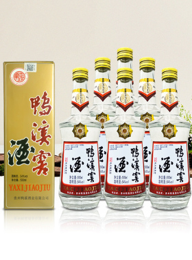 整箱 官方贵州鸭溪窖54度复古浓头酱尾浓香型白酒固态纯粮食酒6瓶