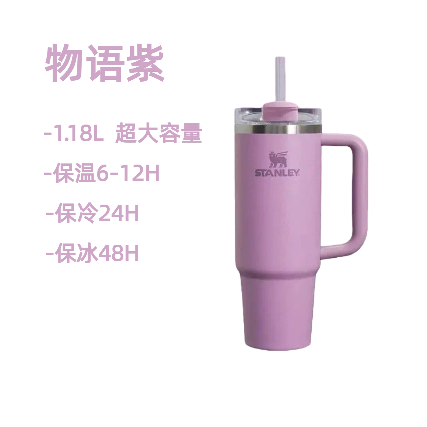 thumbnail for Stanley high-value giant pro straw thermos cup office car home large capacity water cup cup
