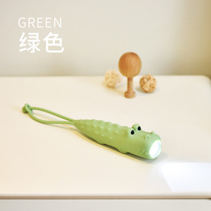 动物硅胶手电筒儿童便携USB充电无极调光小夜灯儿童家用便携LED灯