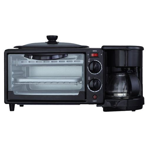 3in1 breakfast machine家用早餐机多功能煮咖啡热牛奶烤箱