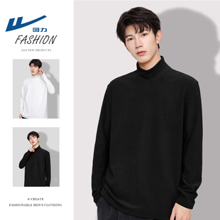 回力男士打底衫秋冬款双面德绒内搭上衣青少年男款冬季加绒衣服潮