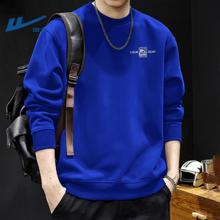 长袖 回力克莱茵蓝卫衣男士 春季 休闲简约时尚 套头上衣男 高级感春装