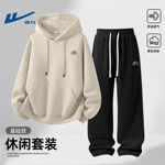 回力男生酷帅穿搭套装秋季卫衣长裤两件套衣服青少年秋装一整套男