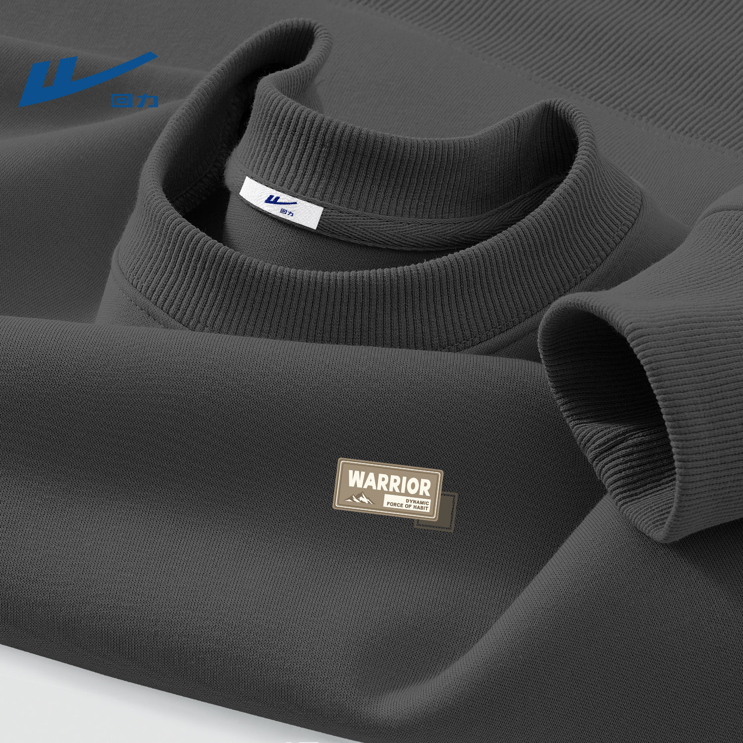 回力大码男装卫衣春秋款男士圆领上衣潮流百搭青少年男生春装衣服