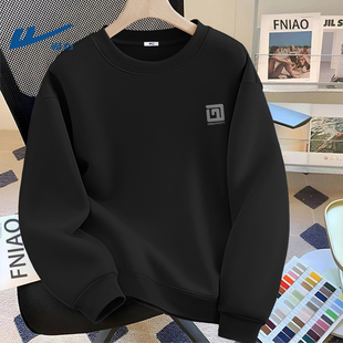 回力黑色卫衣男款青少年春季休闲潮流百搭上衣男春季打底衫长袖男