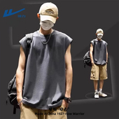 健身纯棉坎肩男士 回力美式 运动宽松无袖 t恤男款 背心男夏季 ins新款