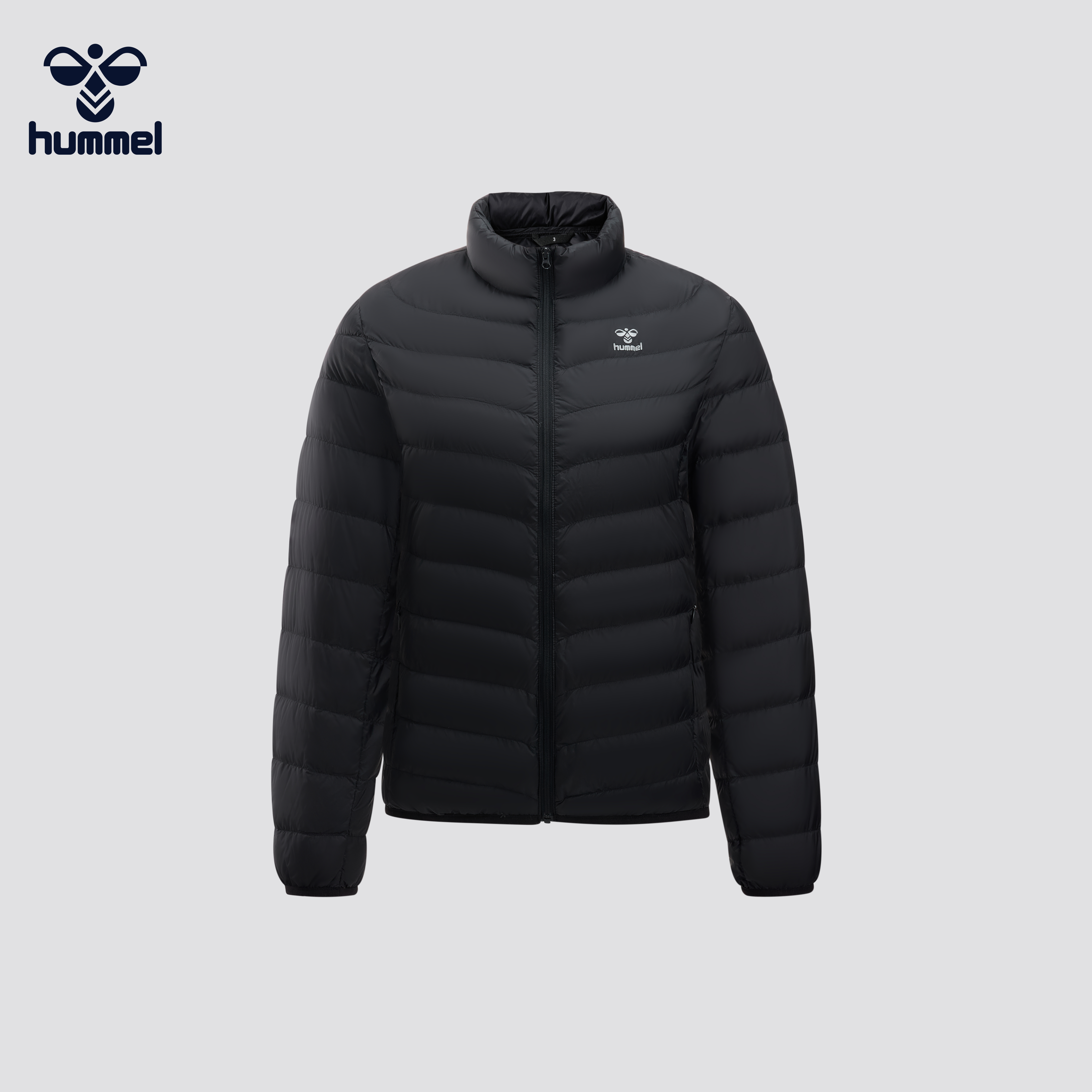 HUMMEL足球立领羽绒服女防风保暖