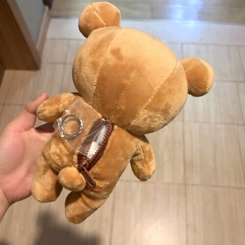 轻松熊玩偶拉链可藏戒指惊喜礼物
