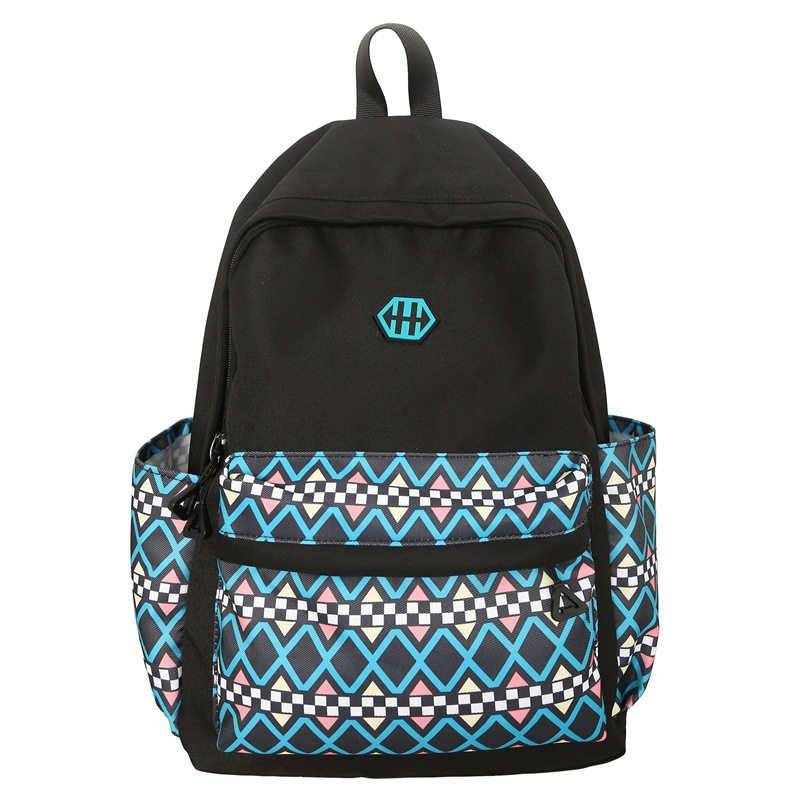 新款休闲双肩包高颜值女韩版格子大容量背包女双肩旅游轻便初中生