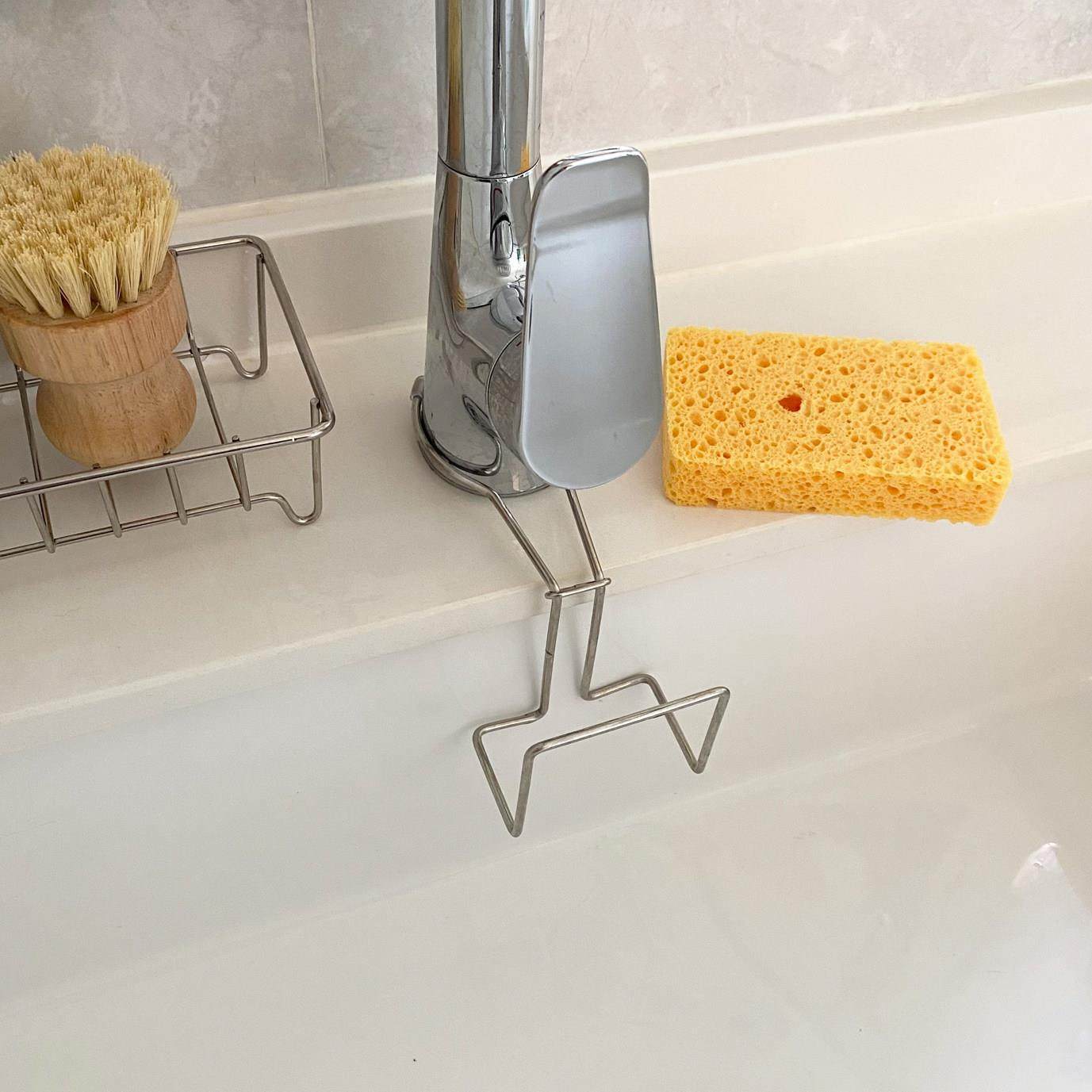 厨房水池用百洁布钢丝球水槽收纳架不锈钢海绵沥水架免打孔置物架,厨房/烹饪用具,抹布架/厨房清洁收纳架,淘宝优惠券,粉丝福利购,淘宝优惠卷