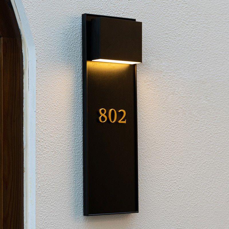 高档创意号码牌酒店公寓带灯发光门牌餐饮民宿包厢房间提示灯牌
