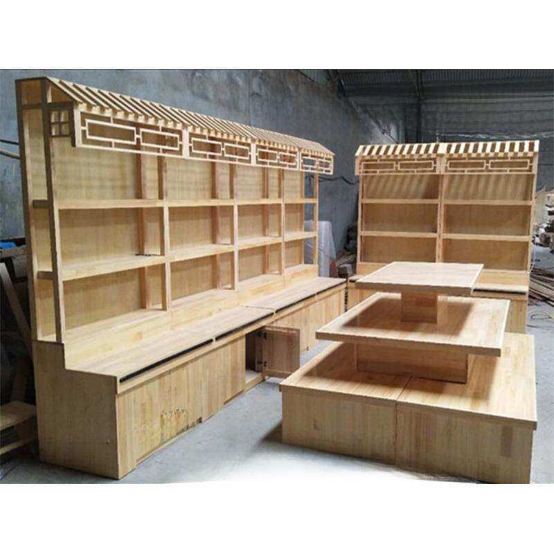 当地特色展示架粮油店米线干果展示架鸡蛋屋木制货架糖果饼干零食