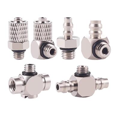 微型金属快拧直通三通宝塔迷你接头PC/PL3/4/6/M3/M4/M5/M6