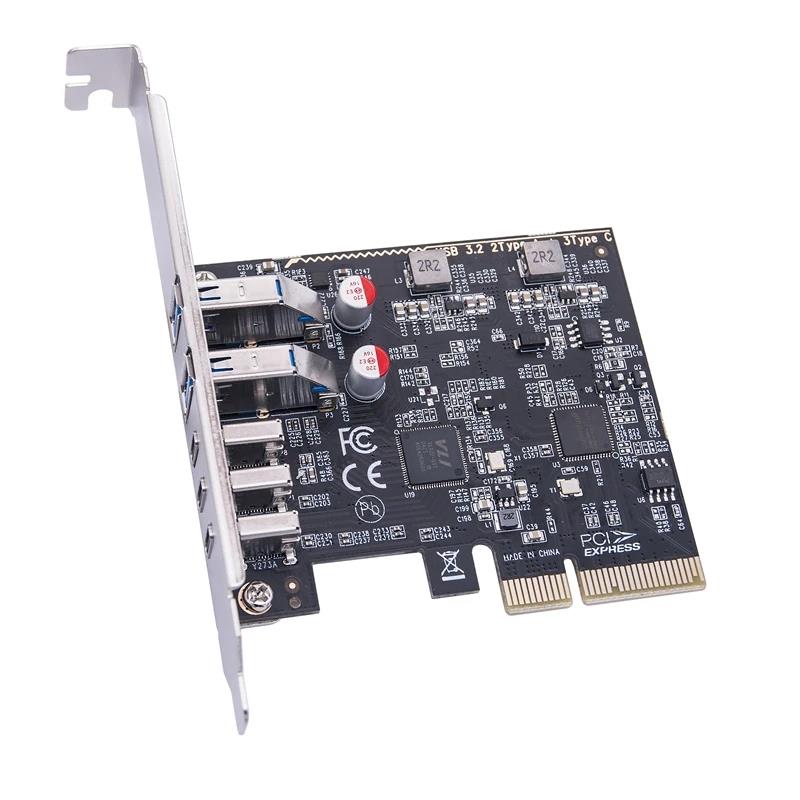 PCIE转USB3.2Gen1扩展转接卡USB3.03.1 2C4A8A Type-C四口Gen2