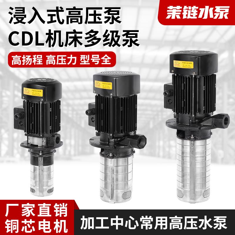 浸入式加工中心水泵CDL/CRK机床油泵不锈钢多级离心泵三相高压泵