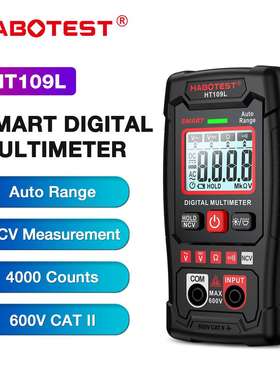 HABOTEST华博HT109L数字万用表迷你智能防烧电工维修数显万能表