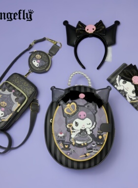 Loungefly三丽鸥酷洛米周边双肩背包单肩斜挎包钱包卡包女发箍