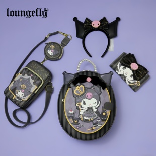 Loungefly三丽鸥酷洛米周边双肩背包单肩斜挎包钱包卡包女发箍
