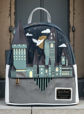 Loungefly哈利波特霍格沃茨城堡海德薇正版周边双肩包女迷你背包