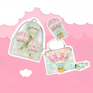 Loungefly迪士尼米老鼠米奇热气球正版 周边双肩包女生斜挎包钱包