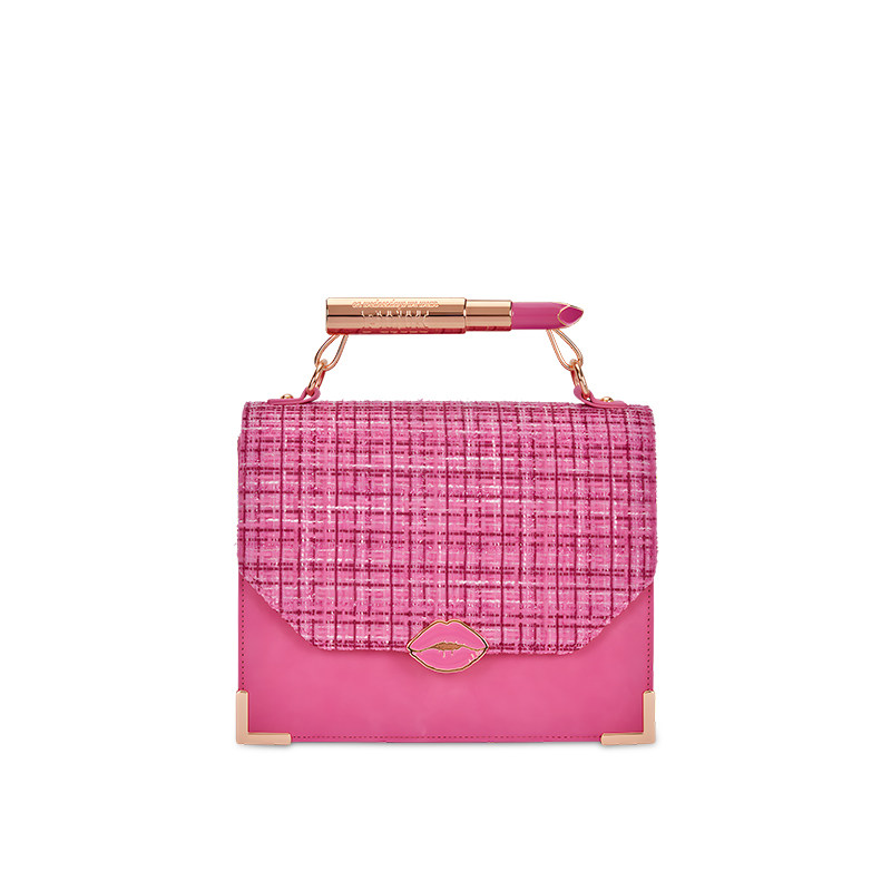 Loungefly粉色口红手提包