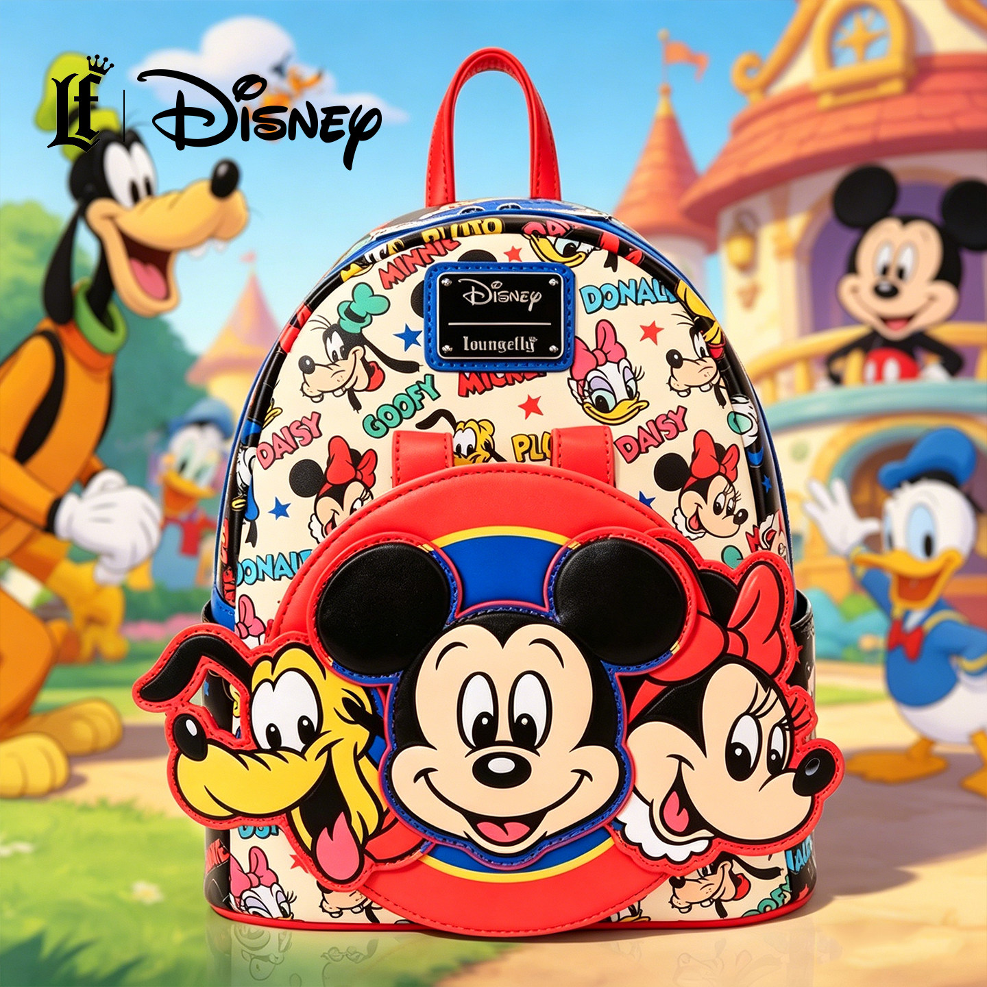 LF x 迪士尼联名 26ss 全明星经典动画女款迷你双肩包 米奇/米妮