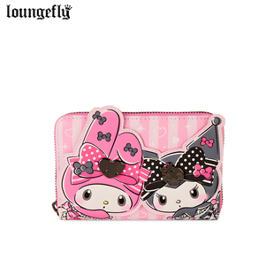 Loungefly三丽鸥Sanrio酷洛米美乐蒂拉链钱包女证件包卡包零钱包