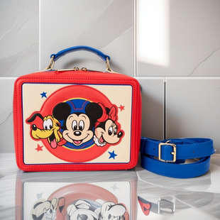 Loungefly迪士尼米老鼠米奇米妮唐老鸭周边单肩斜挎包女生手提包