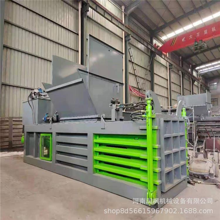 塑料薄膜编织袋液压压块机 回收站用打包机 废纸壳废品卧式打包机