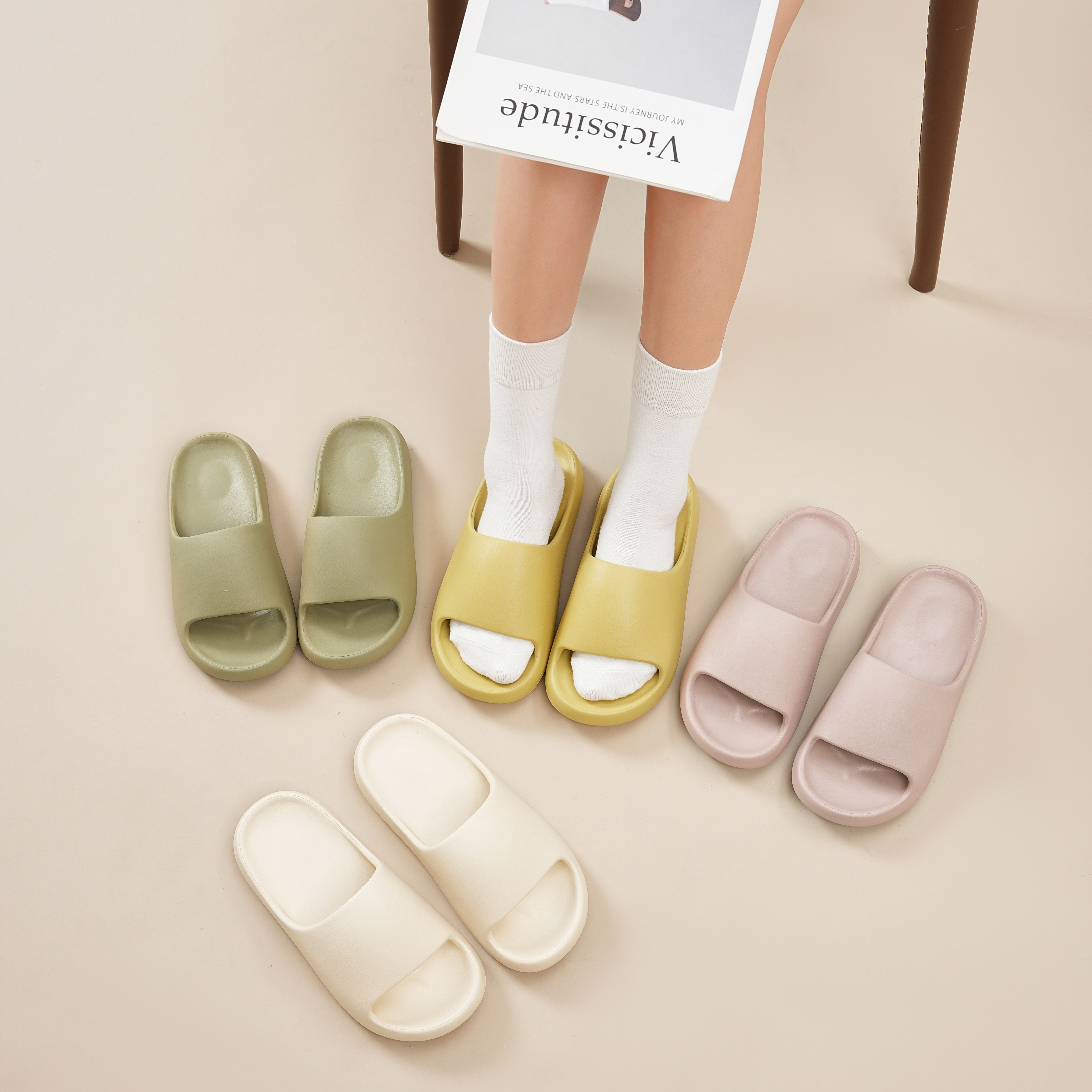 EVA厚底情侣拖鞋男女居家浴室