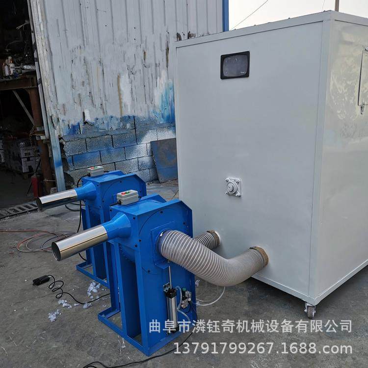 沙发抱枕坐垫冲棉机 再生棉纤维棉开松机 双口儿童玩具充棉机