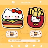 鼠标垫简约汉堡薯条KITTY可爱电脑办公游戏胶垫橡胶底防滑卡通垫