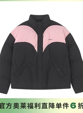 【F426奥莱店】国潮牌冬季新款美式复古嘻哈情侣撞色拼接棉服