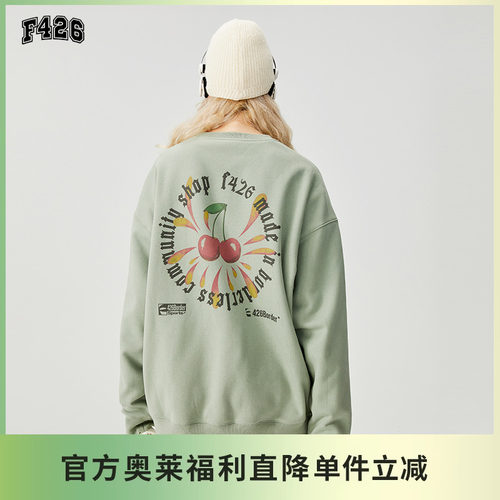 f426后背樱桃哥特字体结合卫衣