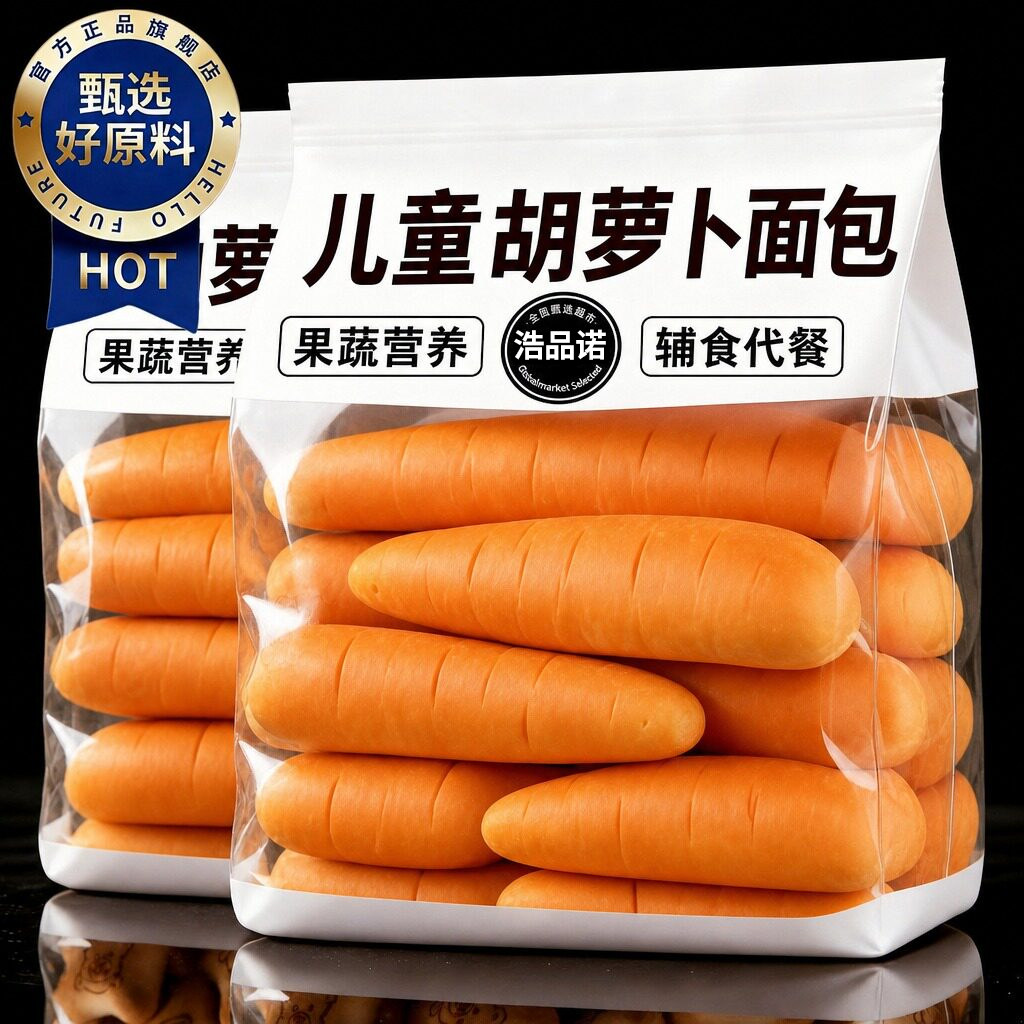 【会员超市同款】儿童胡萝卜面包