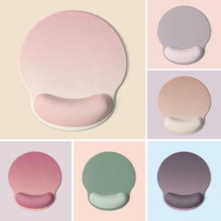 高级感粉色护腕垫鼠标垫女生办公室加厚滑鼠垫高颜值电脑键盘手托