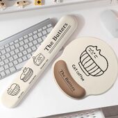 简约创意简笔画鼠标垫护腕办公滑鼠垫键盘记忆棉手托学习护手垫