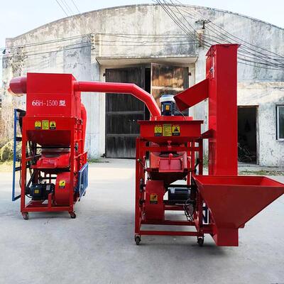 花生种子剥壳机七彩花生去皮机复脱型花生剥壳机自动进料带去石机