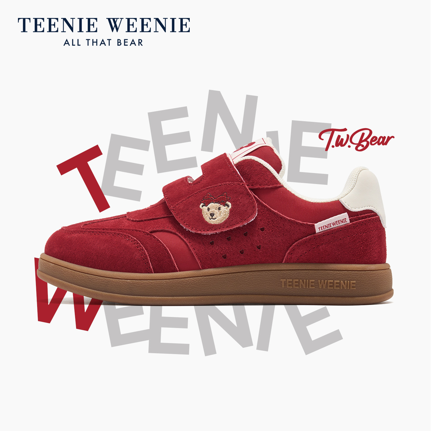 TeenieWeenie小熊红色新年德训板鞋春新款男女童运动休闲鞋T头鞋,童鞋/婴儿鞋/亲子鞋,运动鞋,淘宝优惠券,粉丝福利购,淘宝优惠卷