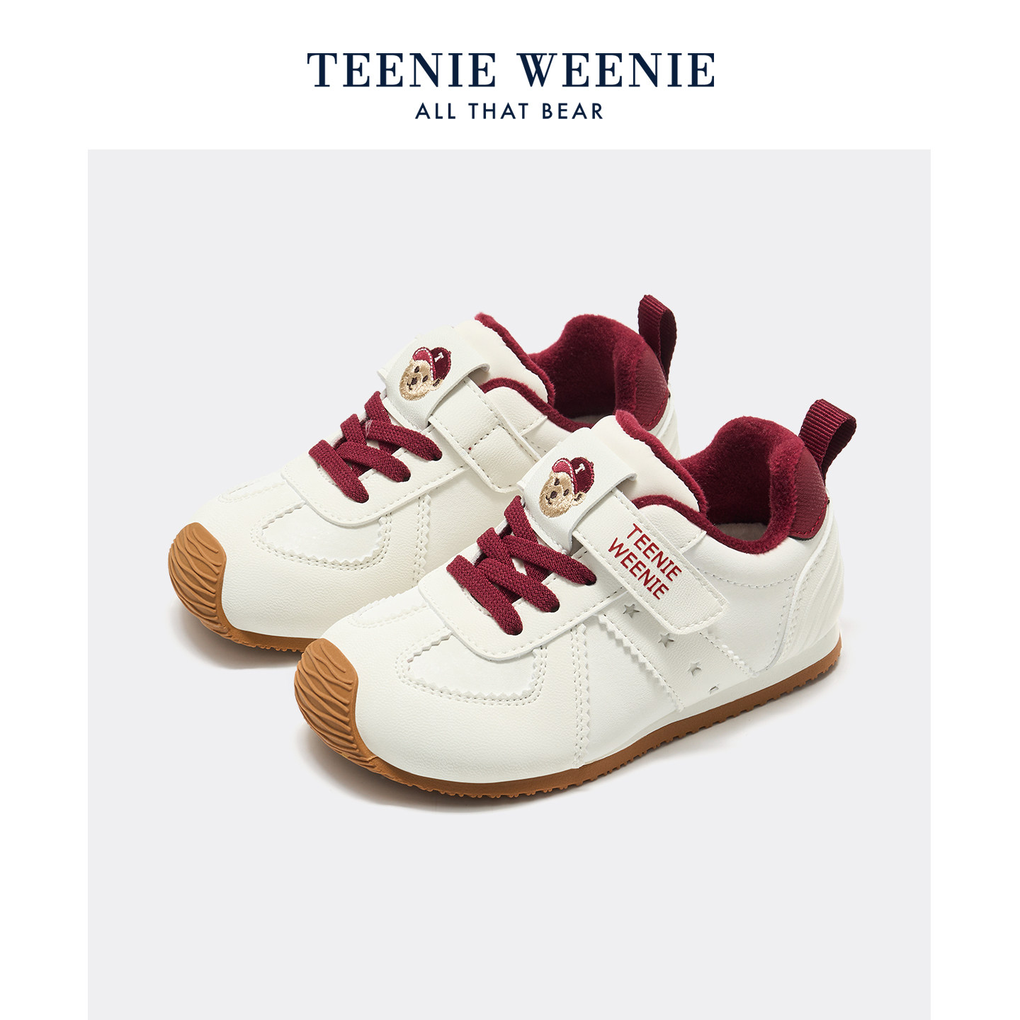 Teenie Weenie小熊童鞋运动鞋男童德训女阿甘宝宝鞋加绒加厚保暖