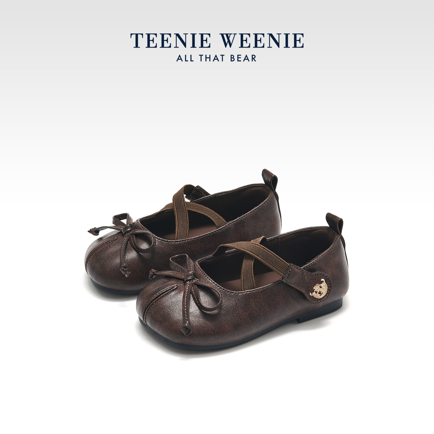 TeenieWeenie女童蝴蝶结公主皮鞋图片
