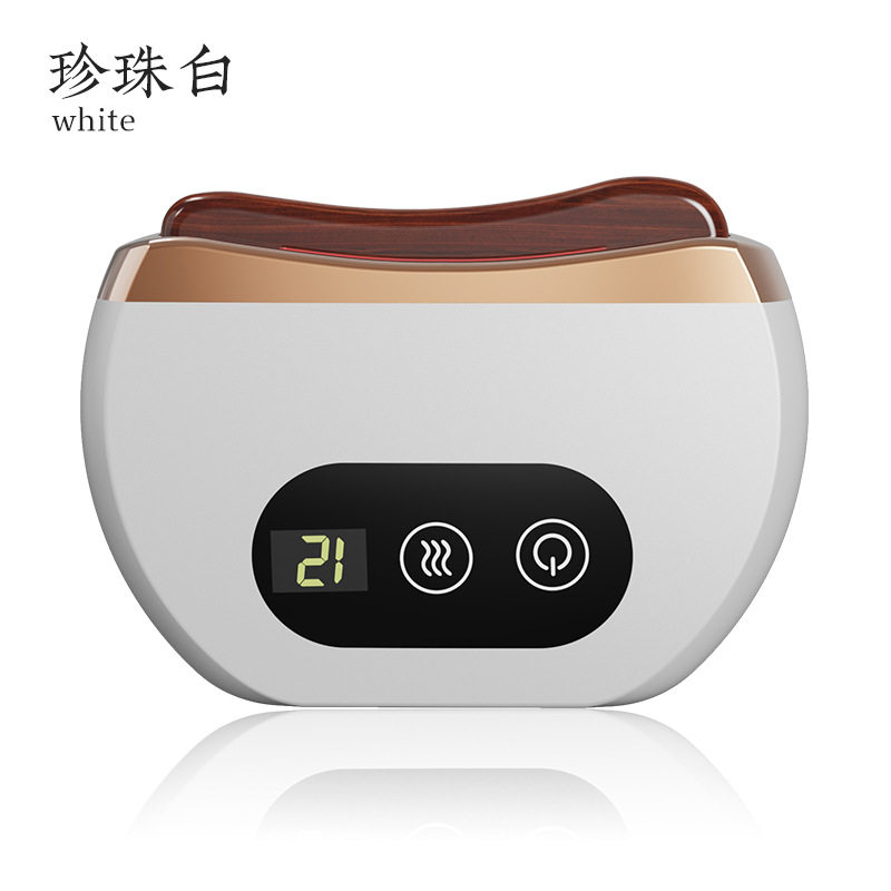 砭石刮痧板智能脸部电动刮痧仪刮脸美容按摩器恒温加热震动按摩仪