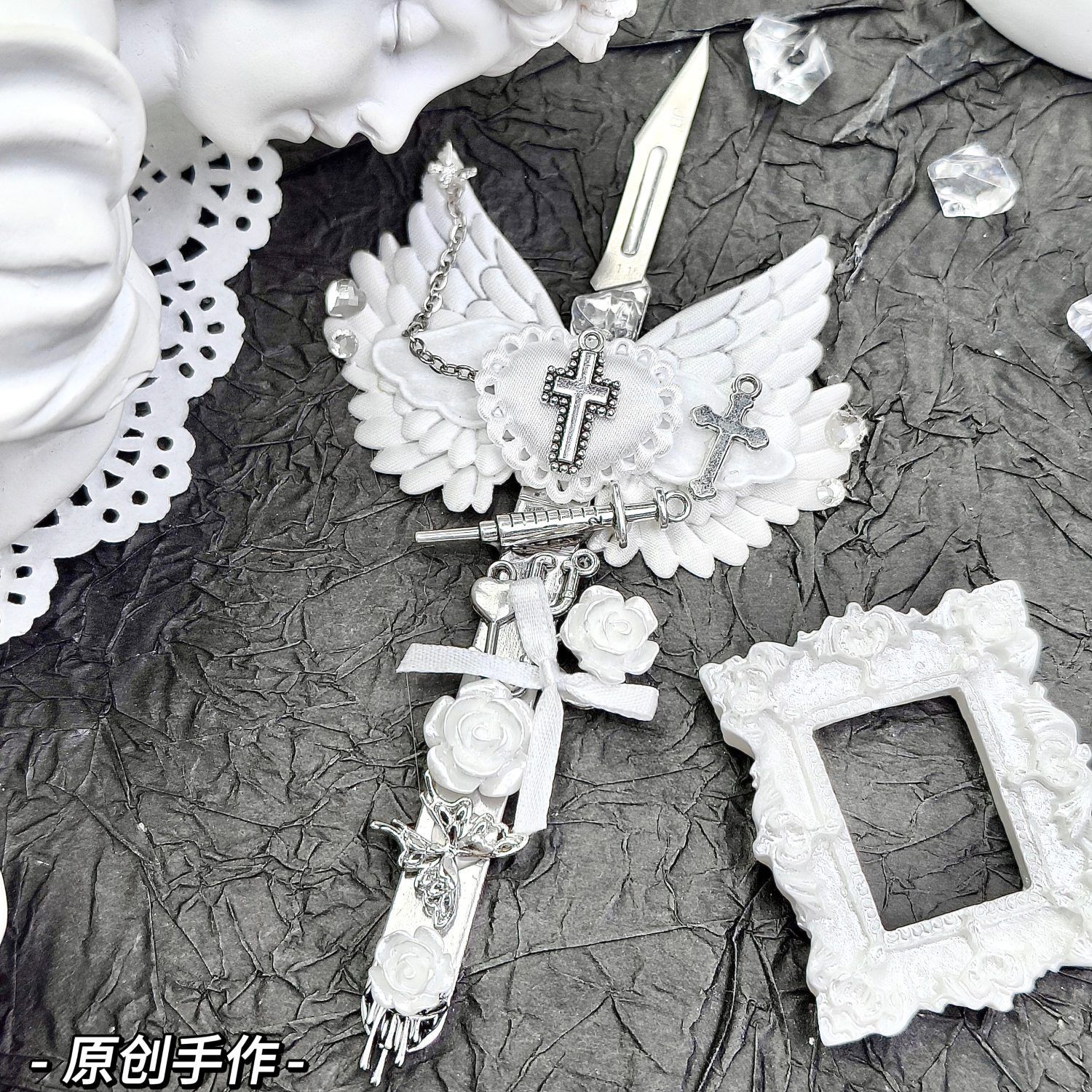 哥特风手作开箱小刀美工刀高颜值图片