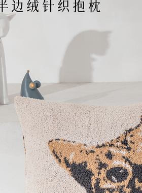 Someway半边绒针织沙发靠垫车载靠垫卧室休闲出差旅行伴侣