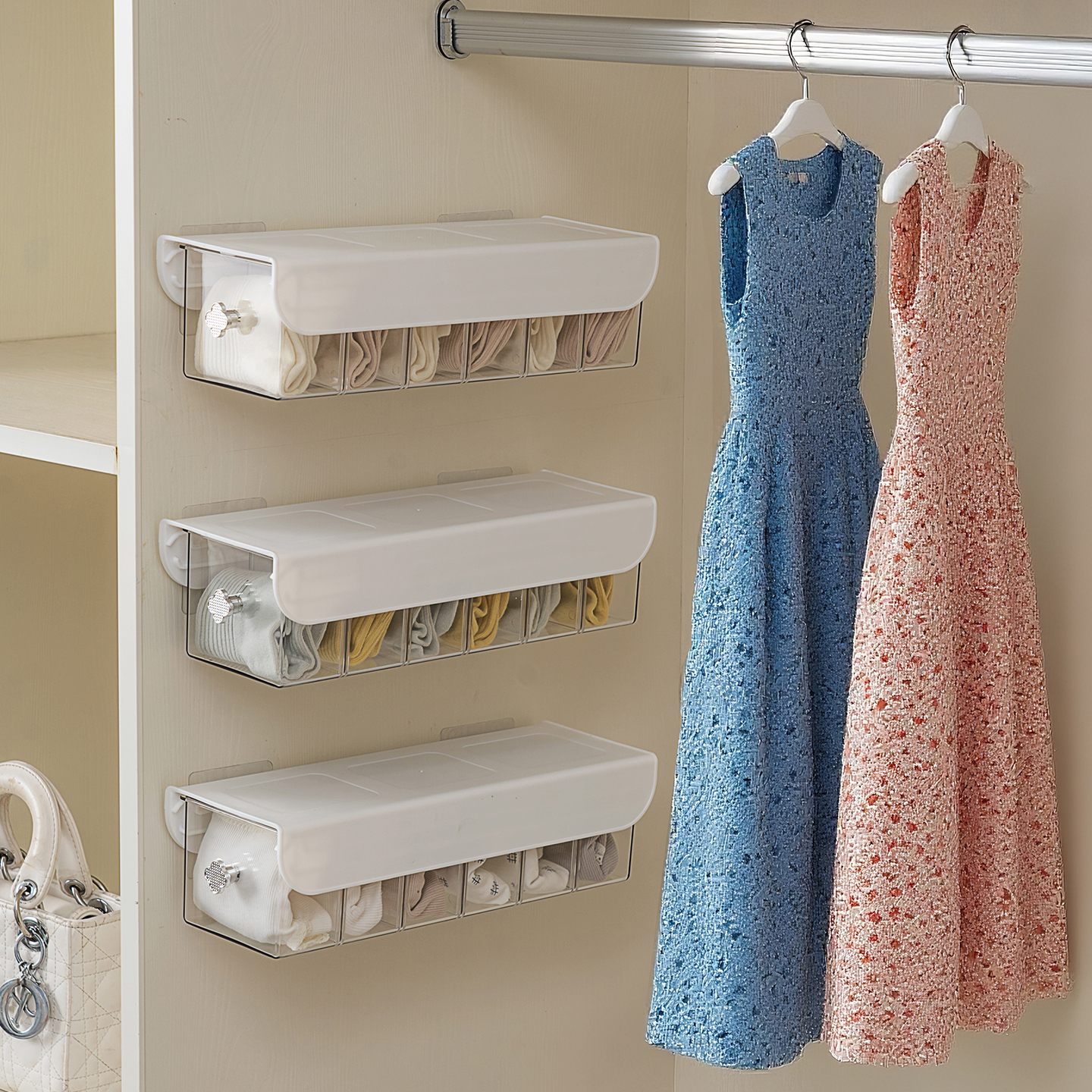 亿美拓衣柜壁挂式抽屉袜子内裤盒