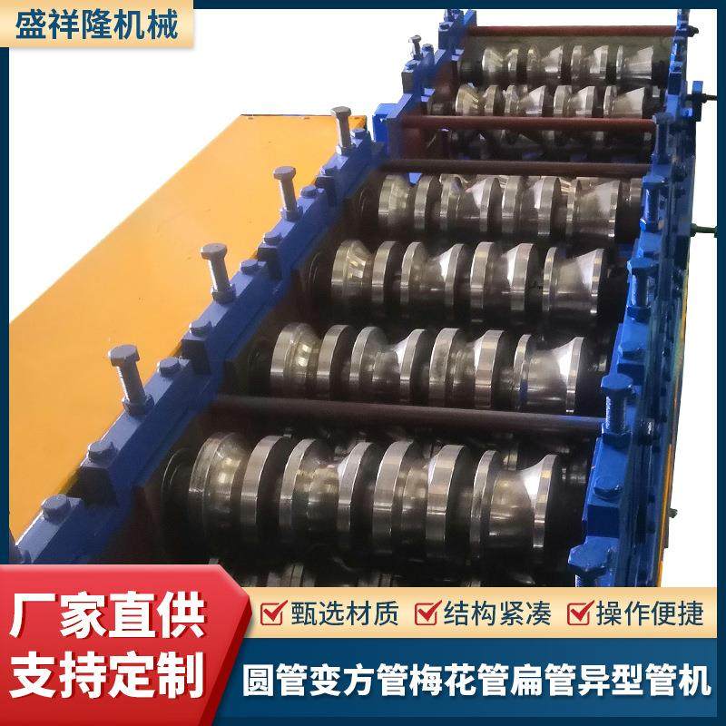 管材辊压成型设备圆管变方管梅花管扁管异型管机钢管压管冷弯机