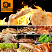 陕西老潼关肉夹馍美食小吃食材升格烹饪猪肉制作宣传实拍视频素材