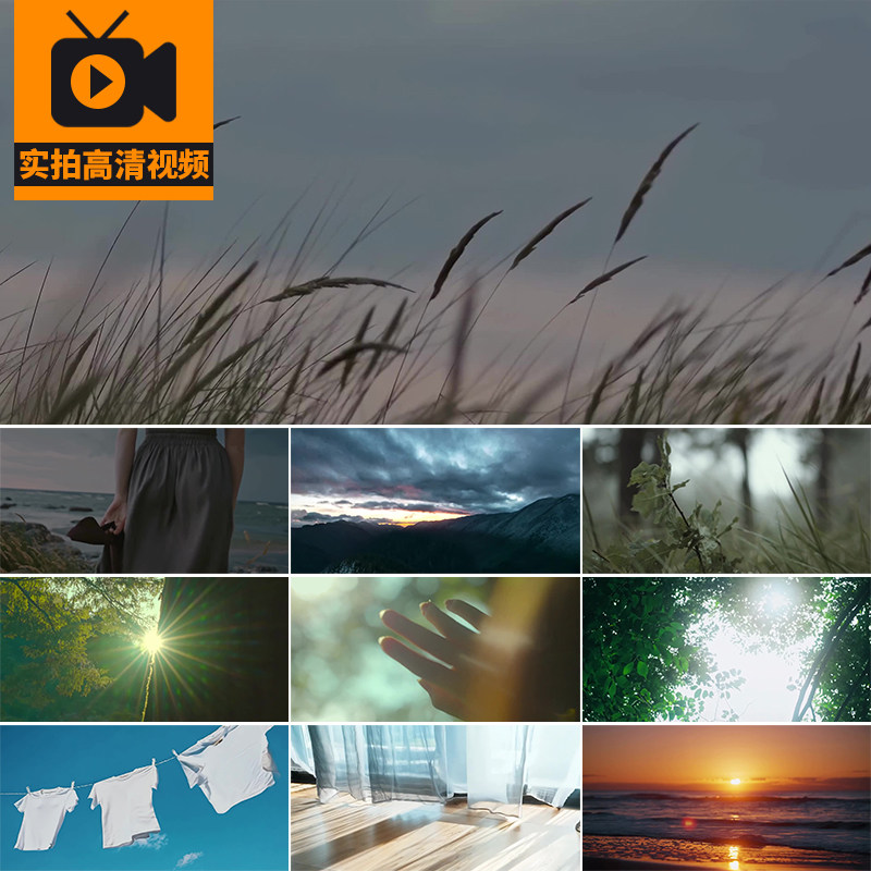 情绪时间流逝伤感微风清风唯美治愈风景夏日阳光照射实拍视频素材