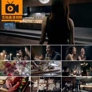 商务成功高端人士聚会吃饭喝酒碰杯生活聚餐酒会实拍高清视频素材