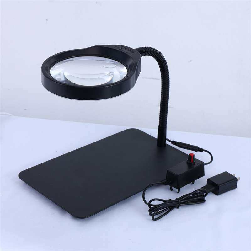 台式放大镜带led灯pdok雕刻检查维修焊接老人阅读PD-032C高清20倍